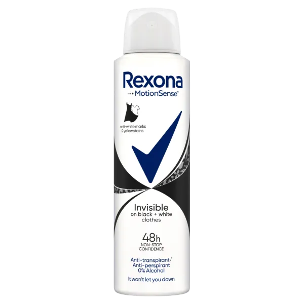 Rexona Invisible on Black + White Clothes izzadásgátló 150 ml termékhez kapcsolódó kép