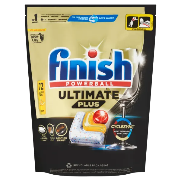 Finish Powerball Ultimate Plus All in 1 Citrom mosogatógép kapszula 72 db 878,4 g termékhez kapcsolódó kép