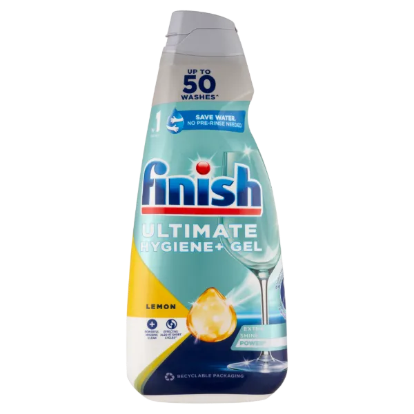 Finish Ultimate Hygiene+ Gel Citrom gépi mosogató gél 50 mosás 1000 ml termékhez kapcsolódó kép