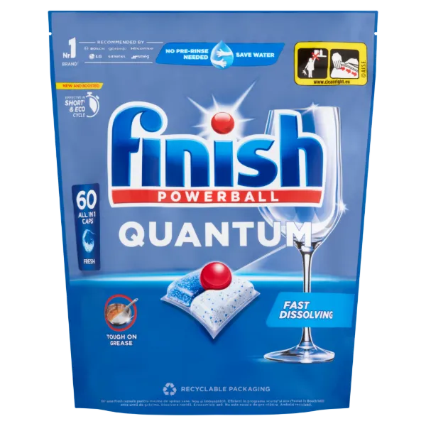 Finish Powerball Quantum Fresh mosogatógép kapszula 60 db 624 g termékhez kapcsolódó kép