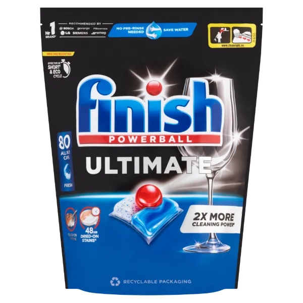 Finish Powerball Ultimate Fresh mosogatógép kapszula 80 db 1032 g termékhez kapcsolódó kép
