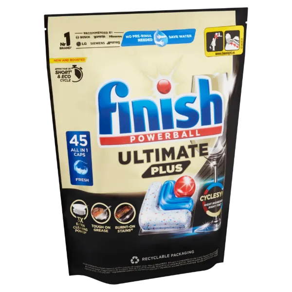 Finish Powerball Ultimate Plus Fresh mosogatógép kapszula 45 db 549 g termékhez kapcsolódó kép