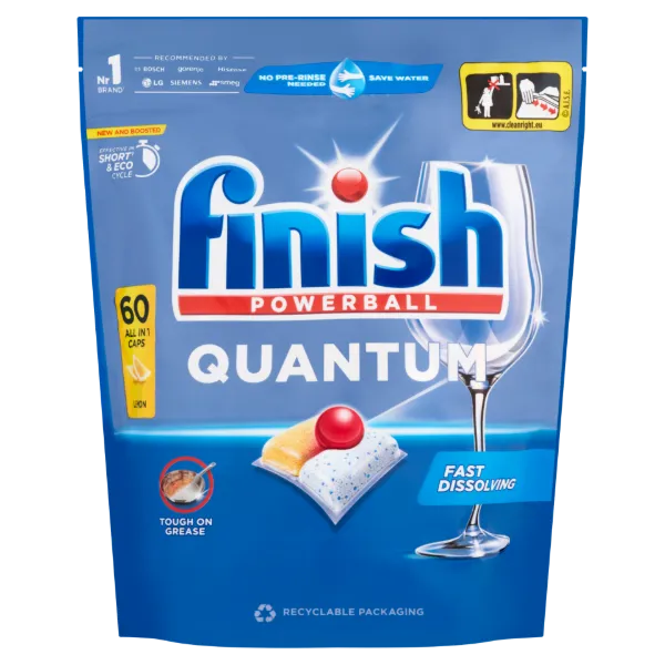 Finish Powerball Quantum Citrom mosogatógép kapszula 60 db 624 g  termékhez kapcsolódó kép