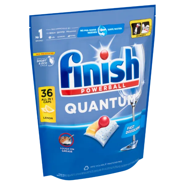 Finish Powerball Quantum All in 1 Citrom mosogatógép kapszula 36 db 374 g termékhez kapcsolódó kép