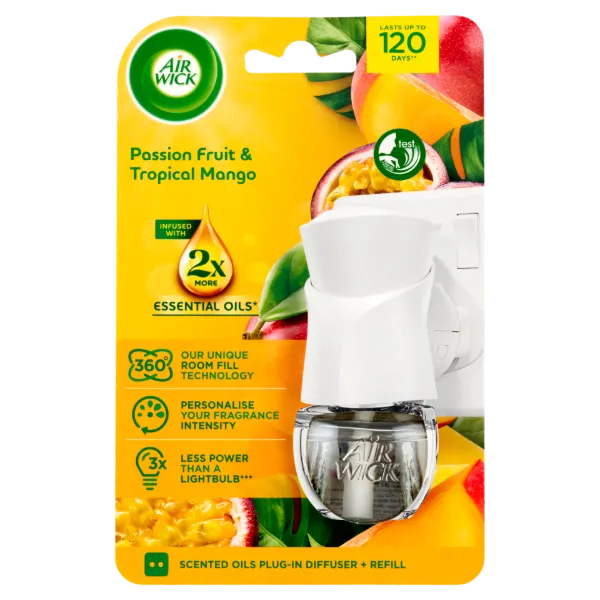 Air Wick Trópusi Mangó és Maracuja elektromos légfrissítő készülék & utántöltő 19 ml termékhez kapcsolódó kép