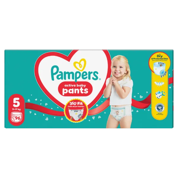 Pampers Active Baby Bugyipelenka, Méret: 5, 96 db Pelenka, 11kg-17kg termékhez kapcsolódó kép
