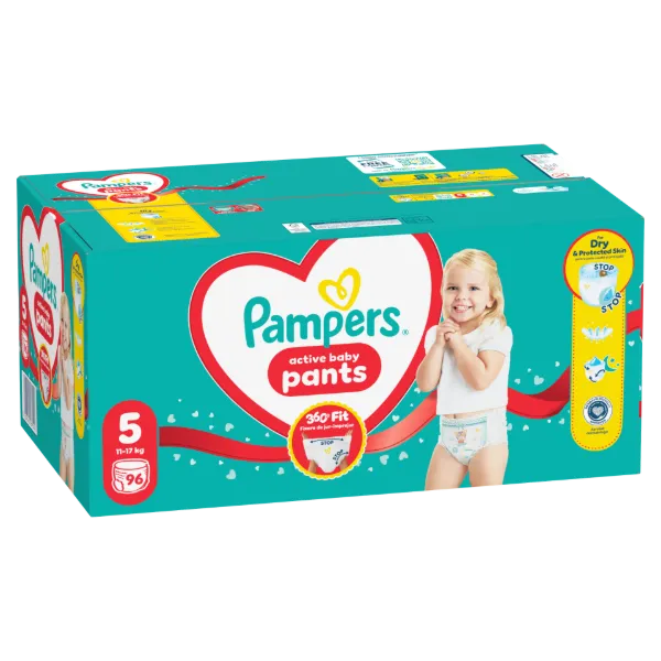 Pampers Active Baby Bugyipelenka, Méret: 5, 96 db Pelenka, 11kg-17kg termékhez kapcsolódó kép