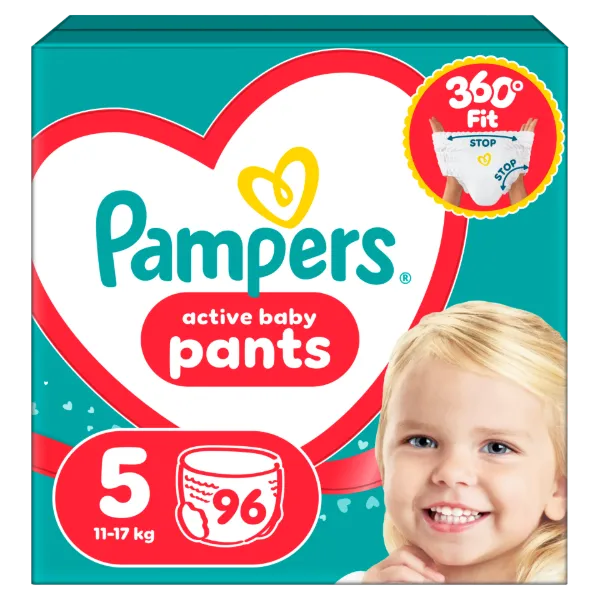 Pampers Active Baby Bugyipelenka, Méret: 5, 96 db Pelenka, 11kg-17kg termékhez kapcsolódó kép