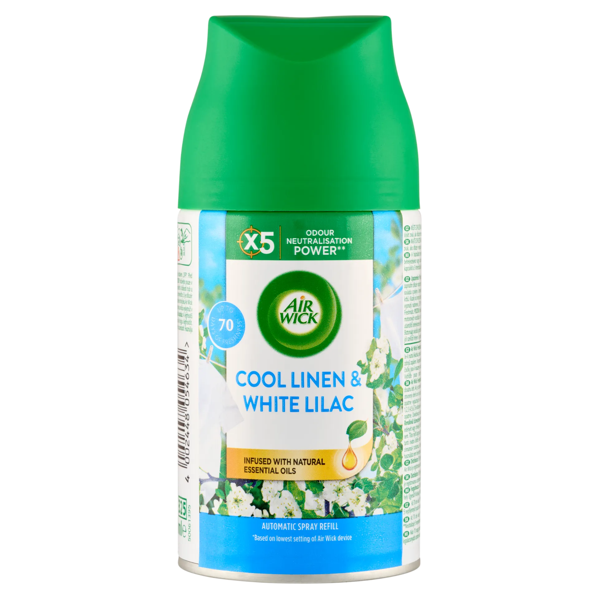 Air Wick Freshmatic Friss Ruha & Fehér Liliom automata légfrissítő spray utántöltő 250 ml