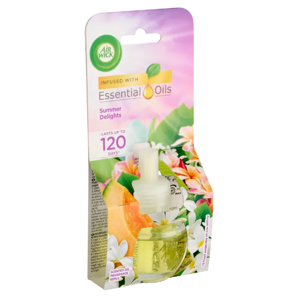 Air Wick Essential Oils Nyári Hangulat elektromos utántöltő légfrissítő készülékhez 19 ml termékhez kapcsolódó kép