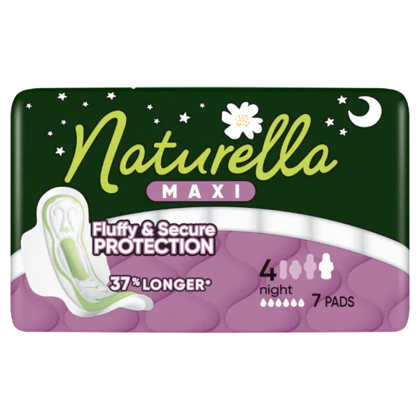 Naturella Maxi Night, 4-es méretű Szárnyas Betét, 7 termékhez kapcsolódó kép