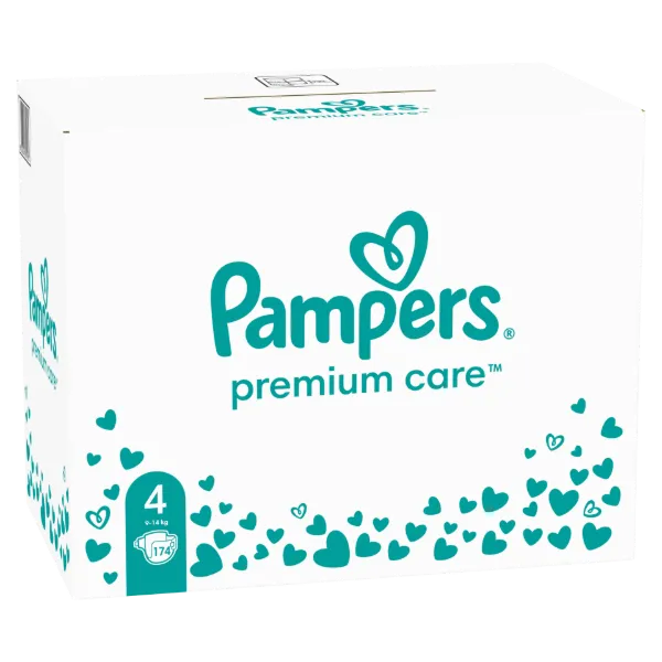 Pampers Premium Care - havi pelenkacsomag, Méret: 4, 174 Pelenka, 9kg-14kg termékhez kapcsolódó kép
