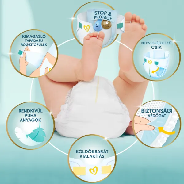Pampers Premium Care - havi pelenkacsomag, Méret: 2, 224 Pelenka, 4kg-8kg termékhez kapcsolódó kép