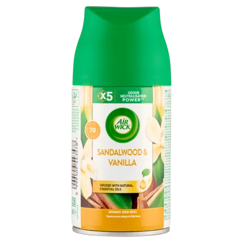 Air Wick Freshmatic Vanília és Szantálfa automata légfrissítő spray utántöltő 250 ml termékhez kapcsolódó kép