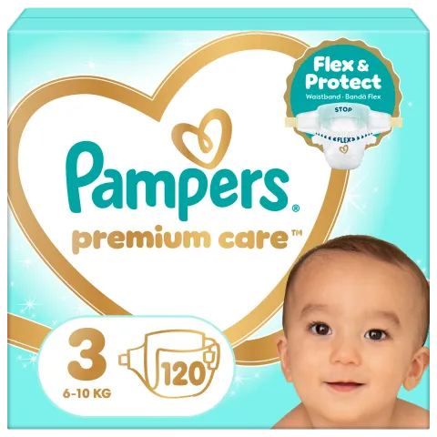 Pampers Premium Care Pelenka, Méret: 3, 120 db, 6kg-10kg termékhez kapcsolódó kép