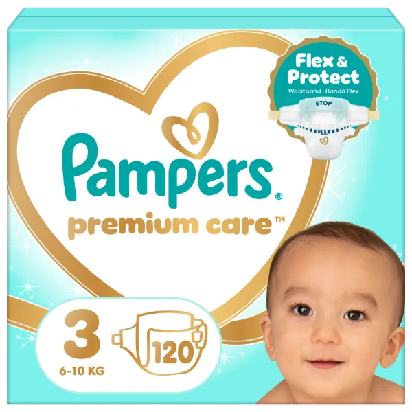 Pampers Premium Care Pelenka, Méret: 3, 120 db, 6kg-10kg termékhez kapcsolódó kép