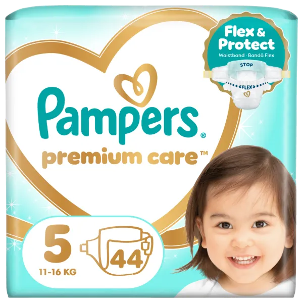 Pampers Premium Care Pelenka, Méret: 5, 44 db, 11kg-16kg termékhez kapcsolódó kép