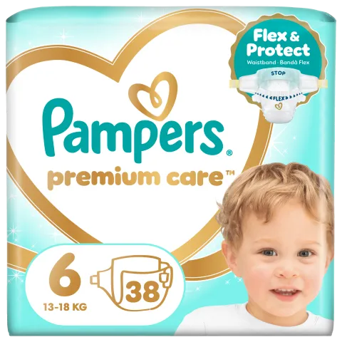 Pampers Premium Care Pelenka, Méret: 6, 38 db, 13kg-18kg termékhez kapcsolódó kép