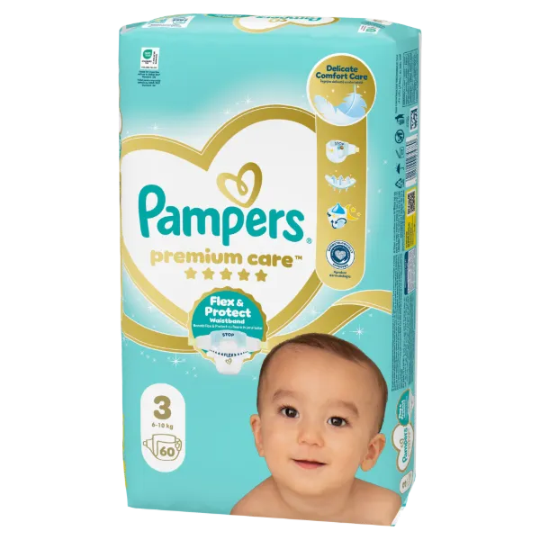 Pampers Premium Care Pelenka, Méret: 3, 60 db, 6kg-10kg termékhez kapcsolódó kép