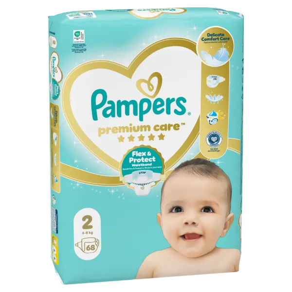 Pampers Premium Care Pelenka, Méret: 2, 68 db, 4kg-8kg termékhez kapcsolódó kép