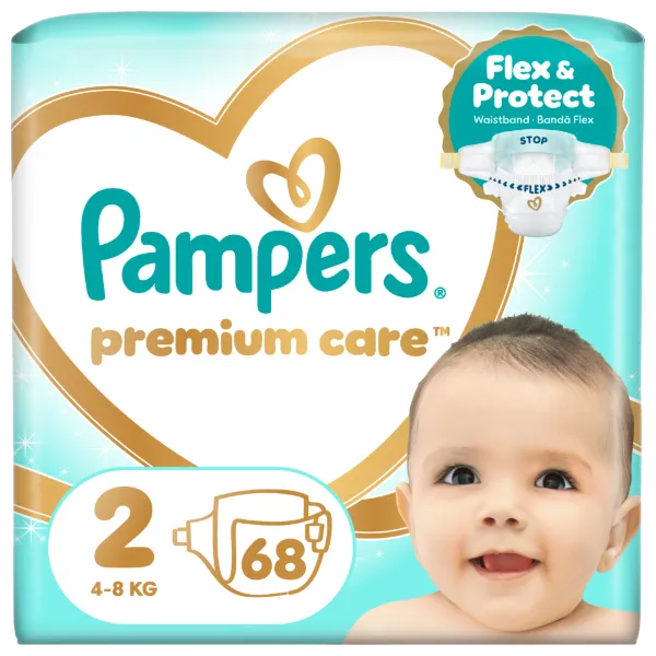 Pampers Premium Care Pelenka, Méret: 2, 68 db, 4kg-8kg termékhez kapcsolódó kép