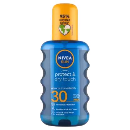 NIVEA SUN Protect & Dry Touch átlátszó hűsítő napozó spray FF30 200 ml termékhez kapcsolódó kép