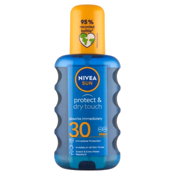 NIVEA SUN Protect & Dry Touch átlátszó hűsítő napozó spray FF30 200 ml termékhez kapcsolódó kép