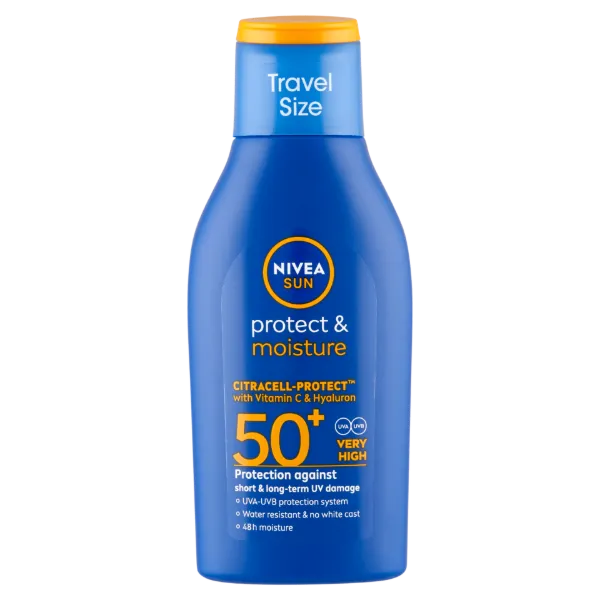 NIVEA SUN Protect & Moisture hidratáló naptej FF50+ 100 ml termékhez kapcsolódó kép