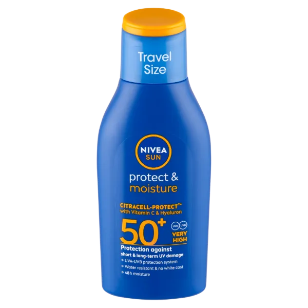 NIVEA SUN Protect & Moisture hidratáló naptej FF50+ 100 ml termékhez kapcsolódó kép