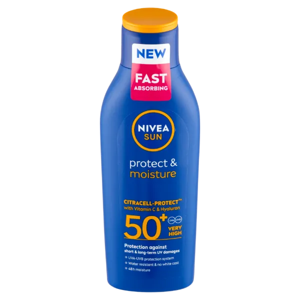 NIVEA SUN Protect & Moisture hidratáló naptej FF50+ 200 ml termékhez kapcsolódó kép