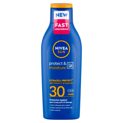 NIVEA SUN Protect & Moisture hidratáló naptej FF30 200 ml termékhez kapcsolódó kép