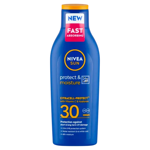 NIVEA SUN Protect & Moisture hidratáló naptej FF30 200 ml termékhez kapcsolódó kép