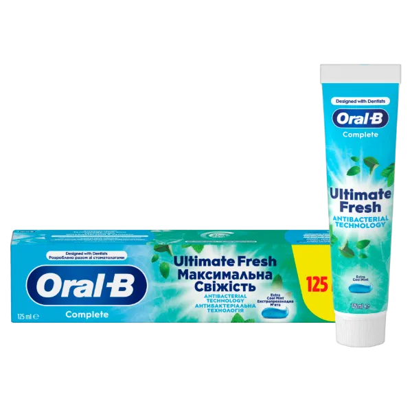 Oral-B Complete Ultimate Fresh Fogkrém Antibakteriális Cinkkel, {volumeLoc}] ml termékhez kapcsolódó kép