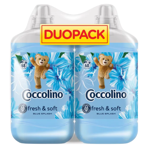 Coccolino Fresh & Soft Blue Splash öblítőkoncentrátum 68 mosás 2 x 1700 ml termékhez kapcsolódó kép