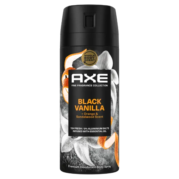 AXE Fine Fragrance Collection Black Vanilla + Orange & Sandalwood Scent dezodor 150 ml termékhez kapcsolódó kép