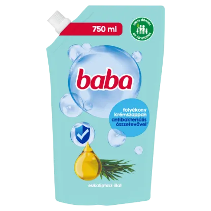 Baba eukaliptusz illat folyékony krémszappan antibakteriális összetevővel 750 ml  termékhez kapcsolódó kép