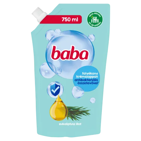 Baba eukaliptusz illat folyékony krémszappan antibakteriális összetevővel 750 ml  termékhez kapcsolódó kép