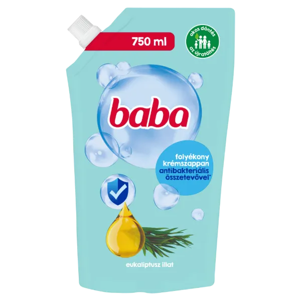 Baba eukaliptusz illat folyékony krémszappan antibakteriális összetevővel 750 ml  termékhez kapcsolódó kép