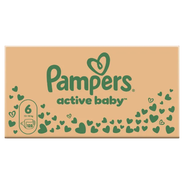 Pampers Active Baby pelenka - havi pelenkacsomag, Méret: 6, 128 db Pelenka, 13kg - 18kg termékhez kapcsolódó kép