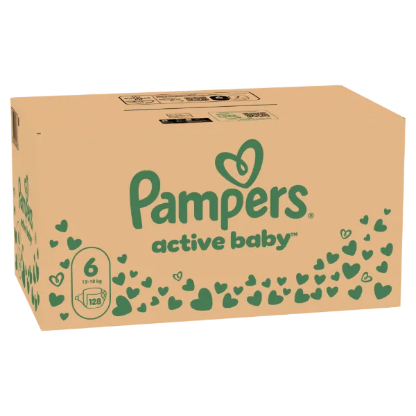 Pampers Active Baby pelenka - havi pelenkacsomag, Méret: 6, 128 db Pelenka, 13kg - 18kg termékhez kapcsolódó kép