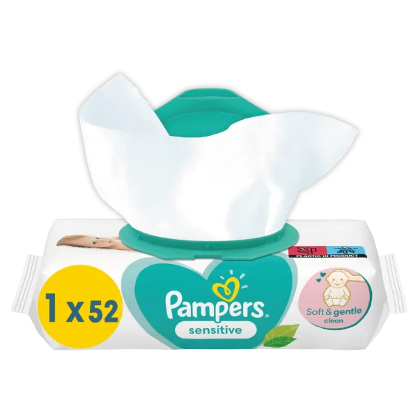 Pampers Sensitive Nedves Törlőkendő, 1 Csomag = 52 db termékhez kapcsolódó kép