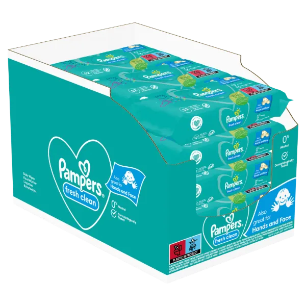 Pampers Fresh Clean Nedves Törlőkendő, 1 Csomag = 52 db termékhez kapcsolódó kép