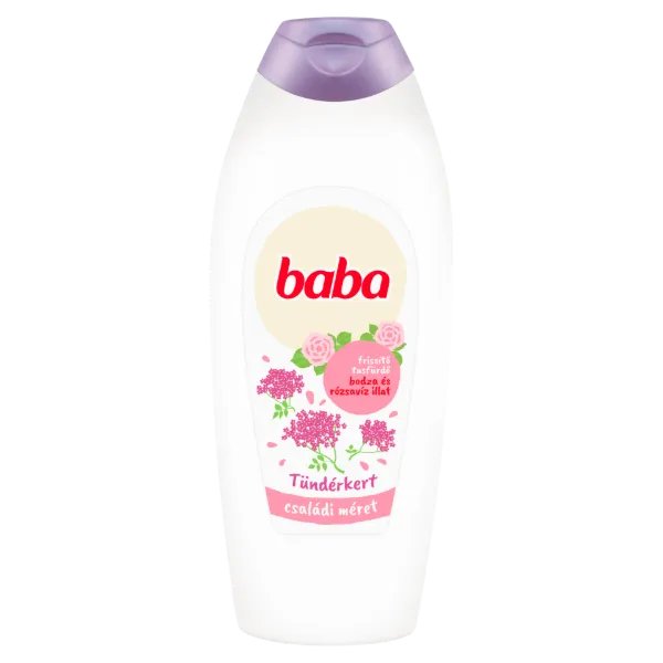 Baba Tündérkert bodza és rózsavíz illat frissítő tusfürdő 750 ml termékhez kapcsolódó kép