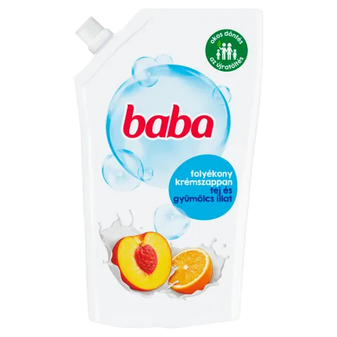 Baba tej és gyümölcs illat folyékony krémszappan utántöltő 500 ml termékhez kapcsolódó kép