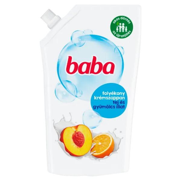 Baba tej és gyümölcs illat folyékony krémszappan utántöltő 500 ml termékhez kapcsolódó kép