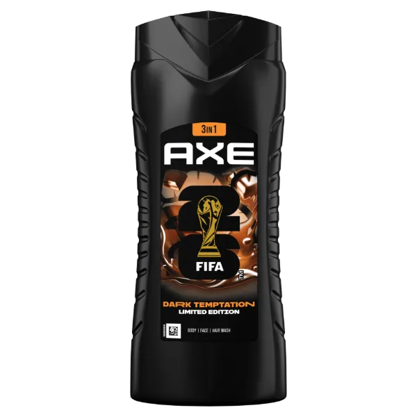 AXE FIFA Dark Temptation 3 in 1 tusfürdő testre, arcra, hajra 400 ml termékhez kapcsolódó kép
