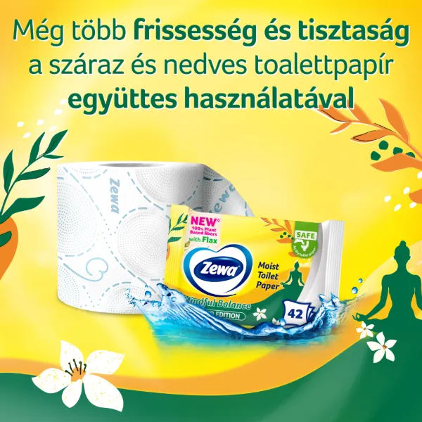 Zewa Deluxe Mindful Balance toalettpapír 3 rétegű 16 tekercs termékhez kapcsolódó kép