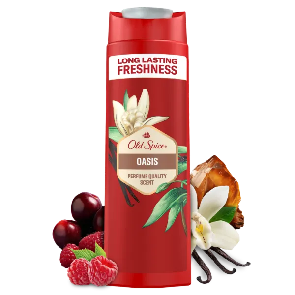 Old Spice Oasis Férfi Sampon és Tusfürdő, Hosszan Tartó Frissesség, 400 ml termékhez kapcsolódó kép