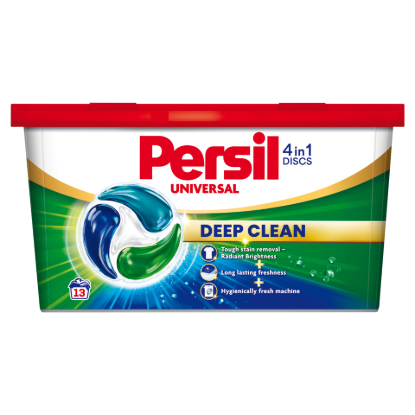 Persil Discs Universal mosószer koncentrátum fehér és világos ruhadarabokhoz 13 mosás 214,5 g termékhez kapcsolódó kép