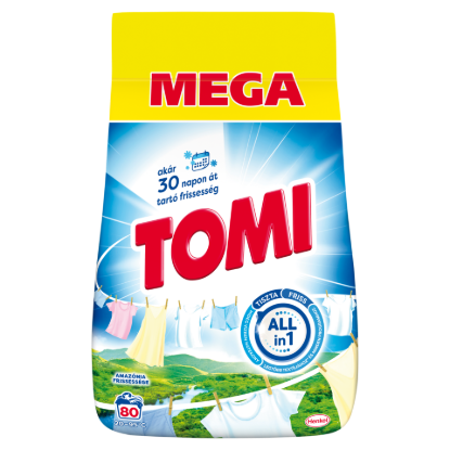 Tomi Amazónia Frissessége mosószer fehér és világos ruhákhoz 80 mosás 4 kg termékhez kapcsolódó kép